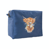Wrendale Designs by Hannah Dale Embroidered Cosmetic Bag - Daisy Coo - Highland Cow
