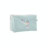 Wrendale Designs by Hannah Dale Embroidered Make Up Bag - Wisteria Wishes - Hummingbird