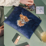 Wrendale Designs by Hannah Dale Embroidered Pouch - Daisy Coo - Highland Cow