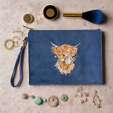 Wrendale Designs by Hannah Dale Embroidered Pouch - Daisy Coo - Highland Cow