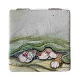 Alex Clark Vegan Leather Compact Mirror - Cat Whiskers