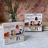 Alex Clark Compact Mirror - Crazy Cat Lady