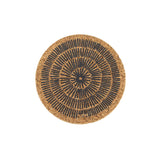 Liga Round Cork Coaster - Sandy Lines - Grey