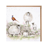 Wrendale Designs By Hannah Dale Card - Green Pastures - Sheep