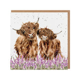 Wrendale Designs by Hannah Dale Card - Gentle Giants - Highland Cow