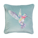 Wrendale Designs by Hannah Dale Embroidered Cushion - Wisteria Wishes - Hummingbird