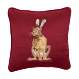 Wrendale Designs by Hannah Dale Embroidered Cushion - Golden Hour - Hare