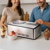 Caso Design 3298 IceCreamer 2-in-1 Ice Cream & Yoghurt Maker - Stainless Steel