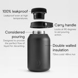 Chilly's Series 2 Big Mouth 2-Litre Water Bottle - Abyss Black