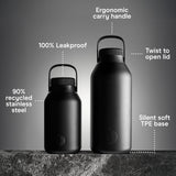Chilly's Series 2 Big Mouth 4-Litre Water Bottle - Abyss Black