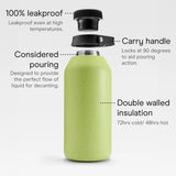 Chilly's Series 2 Big Mouth 4-Litre Water Bottle - Limelite Fleck
