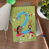 Alex Clark Doodles 2nd Birthday Card