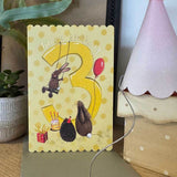 Alex Clark Doodles 3rd Birthday Card