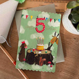 Alex Clark Doodles 5th Birthday Card