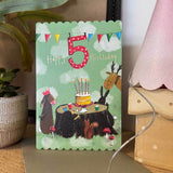 Alex Clark Doodles 5th Birthday Card