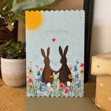 Alex Clark Doodles Card - Congratulations - Rabbits