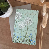 Alex Clark Doodles Card - Sympathy - Forget Me Nots