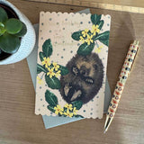 Alex Clark Doodles Card - Granddaughter - Hedgehog & Primroses