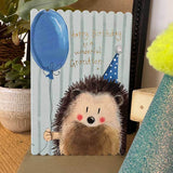 Alex Clark Doodles Card - Grandson - Blue Balloon
