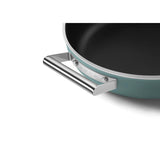 Smeg Cookware 28cm Non-Stick Ceramic Coated Shallow Casserole - Matte Emerald Green