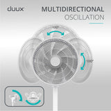 Duux Whisper 3 Ultra Quiet Standing Fan With Remote Control - White