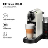 De'Longhi EN267.WAE Nespresso CitiZ Capsule Espresso Coffee Machine + Aeroccino Milk Frother - White