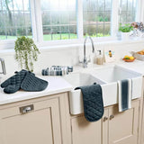 Dexam Love Colour Striped Cotton Tea Towel - Ink Blue