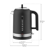 Dualit Classic 72785 1.7 Litre Jug Kettle & Vario AWS 20433 2-Slice Toaster - Matte Black