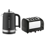 Dualit Classic 72785 1.7 Litre Jug Kettle & Vario AWS 40370 4-Slice Toaster - Matte Black