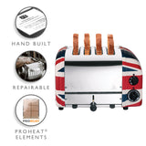 Dualit Classic Limited Edition 80th Anniversary 4-Slot Toaster - Union Jack