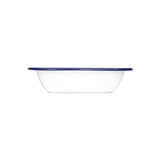 Falcon Enamel 20cm Oblong Pie Dish - White/Blue