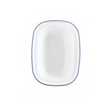 Falcon Enamel 20cm Oblong Pie Dish - White/Blue