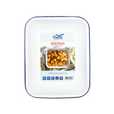 Falcon Enamel 31cm Bake Pan - White/Blue