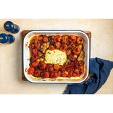 Falcon Enamel 28cm Bake Pan - White/Blue