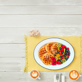 Falcon Enamel 20cm Dinner Plate - White/Blue