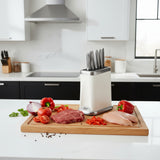 Global Knives Earth-Tsuchi 7 Piece Kitchen Knife Block Set - White