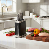 Global Knives Fire-Hi 7 Piece Kitchen Knife Block - Black