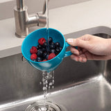 Zeal Berry 10cm Melamine Colander with Handle - Aqua