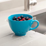 Zeal Berry 10cm Melamine Colander with Handle - Aqua