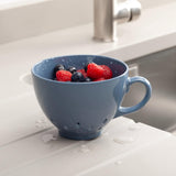 Zeal Berry 10cm Melamine Colander with Handle - Provence Blue