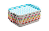 Zeal Mini Melamine Gingham Serving Tray - Aqua