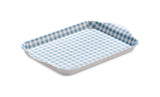 Zeal Mini Melamine Gingham Serving Tray - Provence Blue