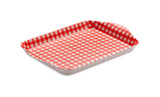 Zeal Mini Melamine Gingham Serving Tray - Red