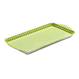 Zeal Melamine Gingham Sandwich Tray - Lime Green