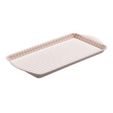 Zeal Melamine Gingham Sandwich Tray - Rose Pink