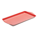 Zeal Melamine Gingham Sandwich Tray - Red