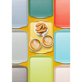 Zeal Small Melamine Gingham Serving Tray - Aqua