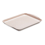 Zeal Small Melamine Gingham Serving Tray - Rose Pink