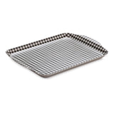 Zeal Small Melamine Gingham Serving Tray - Dark Grey