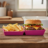 Zeal Melamine Burger Box - Neon Pink